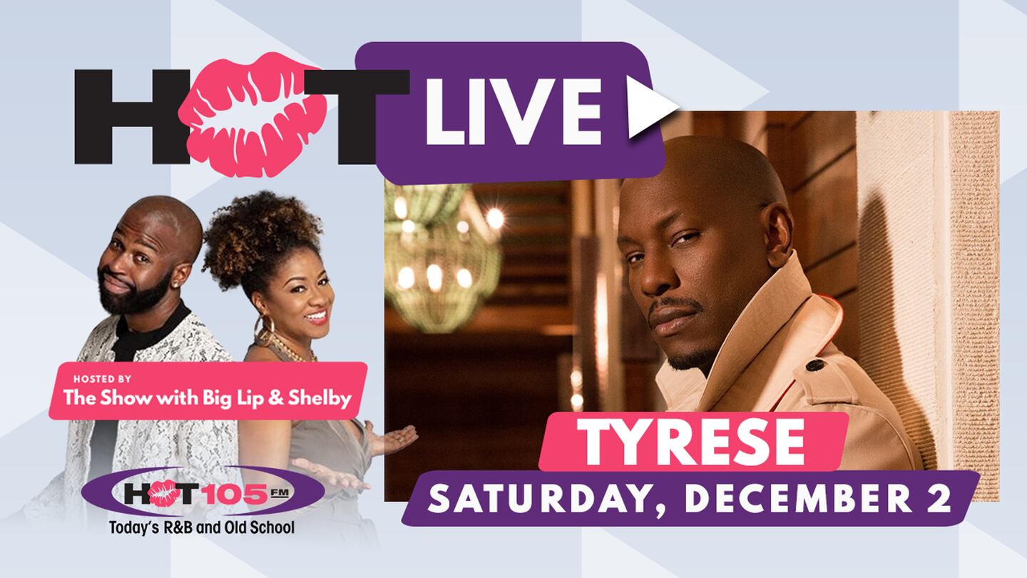 Win tickets to HOT LIVE with Tyrese: R&B Music Experience Edition!