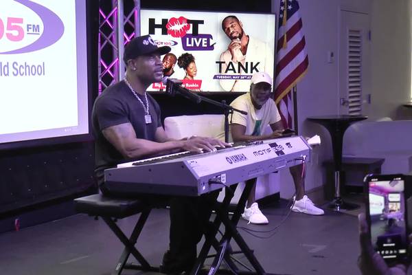 Tank jams for our listeners and plays "Maybe I Deserve" on Hot Live