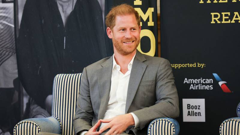 Prince Harry is seen at an event marking the 10th anniversary of the Invictus Games.