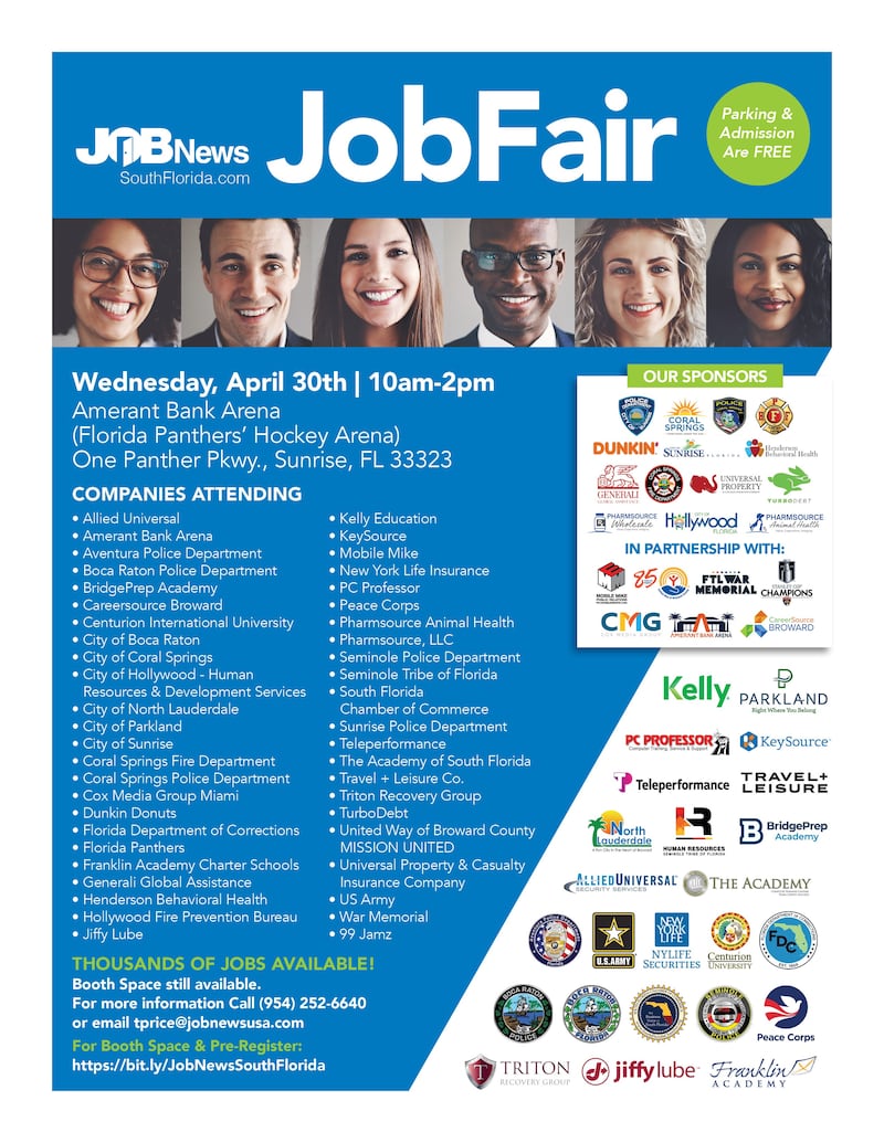 Job News Miami Job Fair April 30th