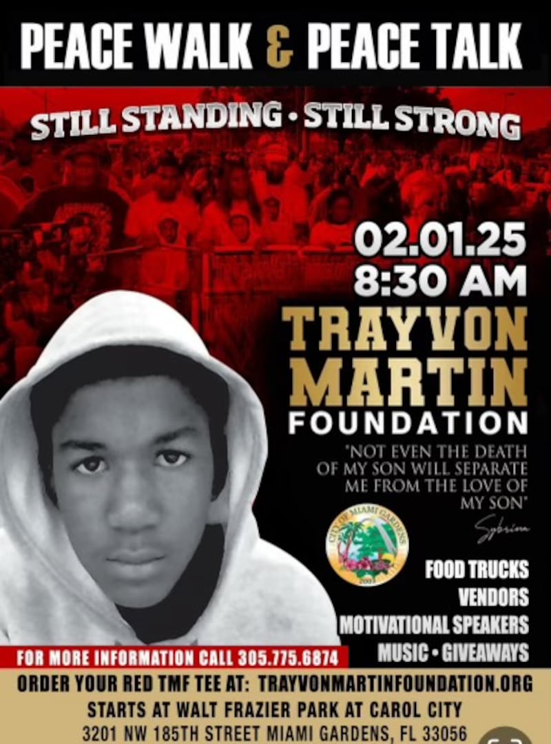 WEDR WHQT 99Jamz Hot105 Trayvon Martin Foundation Peace Walk & Peace Talk