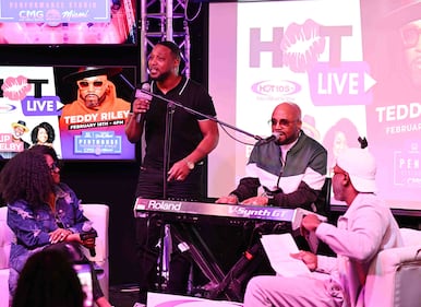 WHQT Hot 105 Hot Live Teddy Riley Honda of South Miami Penthouse Performance Studio at CMG Miami