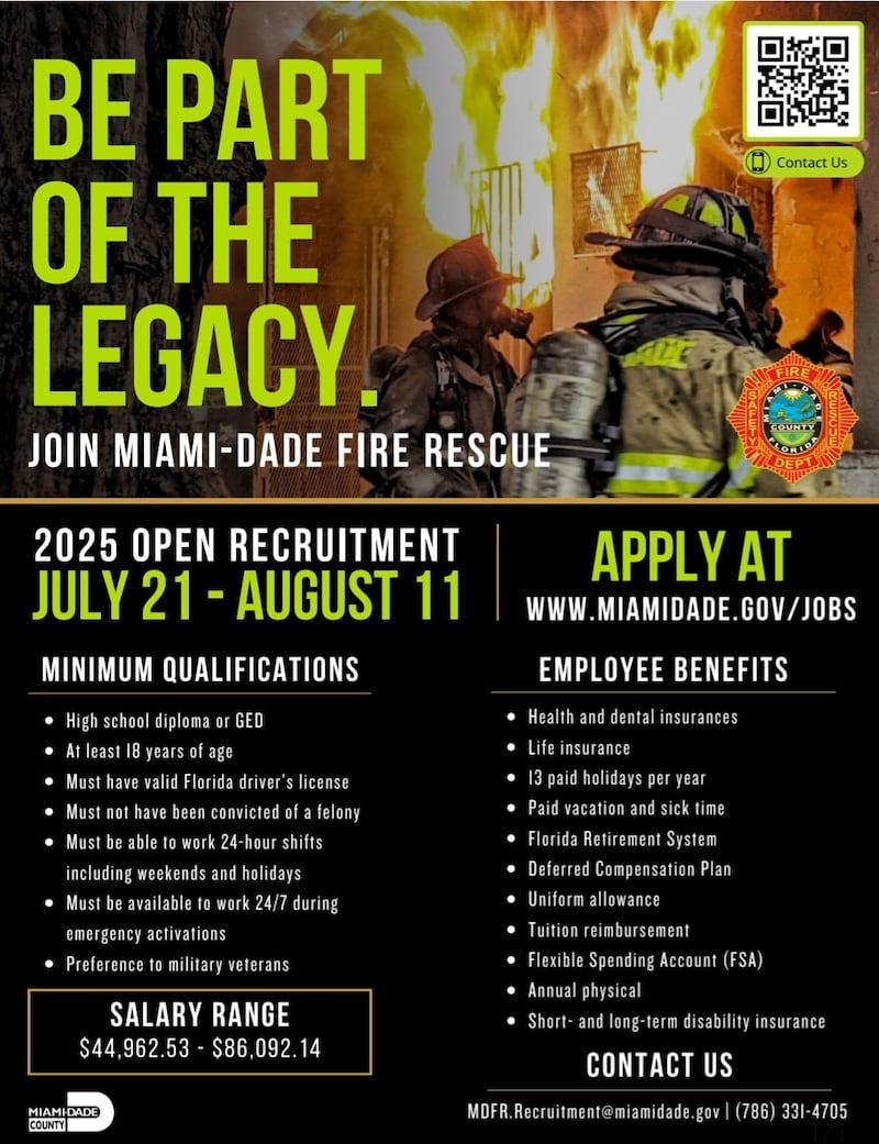 Join Miami-Dade Fire Rescue Open Recruitment
