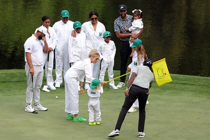 People golfing at Augusta National