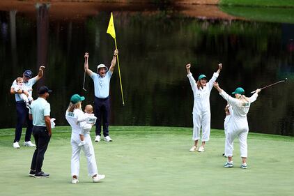 People golfing at Augusta National