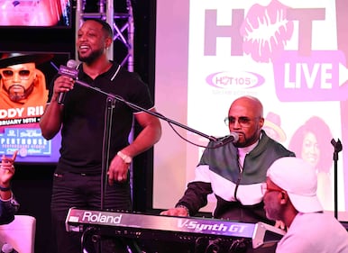 WHQT Hot 105 Hot Live Teddy Riley Honda of South Miami Penthouse Performance Studio at CMG Miami