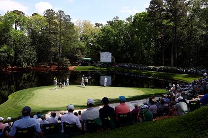 People golfing at Augusta National